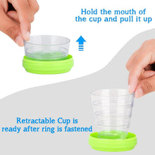 Portable Travelling Cup/Tumbler With Lid Folding / Pocket Glass for Travelling, Water Cup for Kids Walker, Folding Camping Cup with Lids Expandable Drinking Cup Folding Cup for Kids, Travel - (Pack of 1)