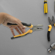 Combination plier with serrated jaws, sturdy for home or professional use