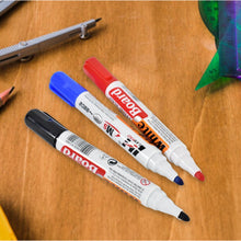 Whiteboard Marker Set (Blue, Black, Red) with Board Duster - Pack of 4