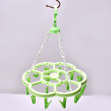 Plastic hanger with 15 clips